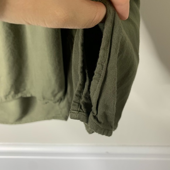 Cloth and stone off the shoulder olive green top S - Picture 7 of 7